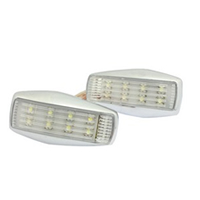 2 Pcs White 8 LED Car Trailer Bumper Side Marker Light Lamp Wire DC 12V