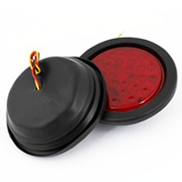 2PCS Round Shaped Red 28 LED Lamp 3 Wires Turn Tail Light Lamp for Truck Car