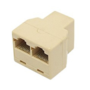 RJ45 8P8C 1 to 2 Female Ethernet Network Splitter Coupler Connector Adapter