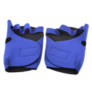 Hook Loop Closure Antislip Fingerless Sports Gloves Blue for Woman Man
