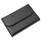 Stylish Leather Business Card Holder Case Black